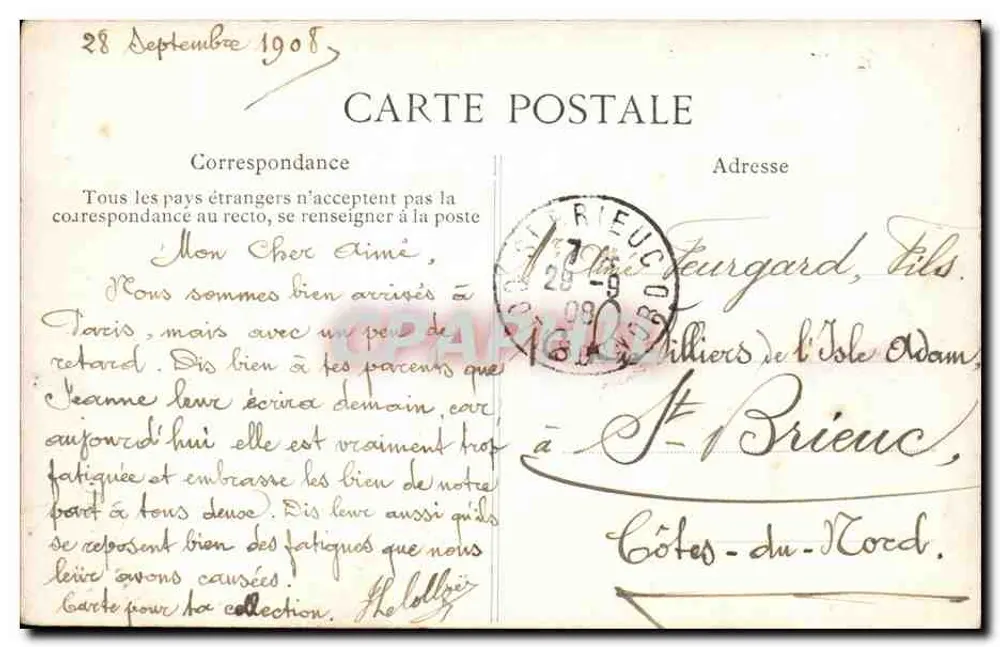PARIS — Hotel de Ville — Editor ELD, n°21 - Verso