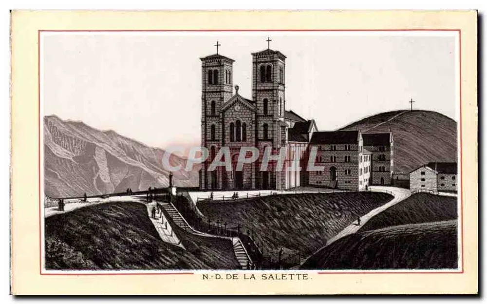 N.D. de La Salette — Igreja e edifícios — sem editor ou número visível - Frente