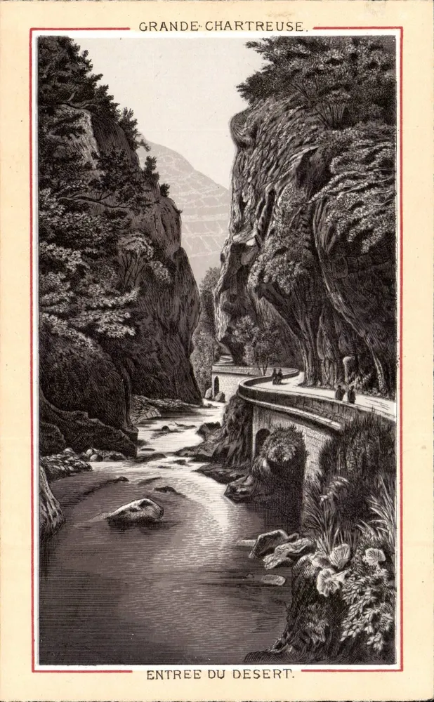 Grande-Chartreuse — Entrada do deserto — gravura - Frente