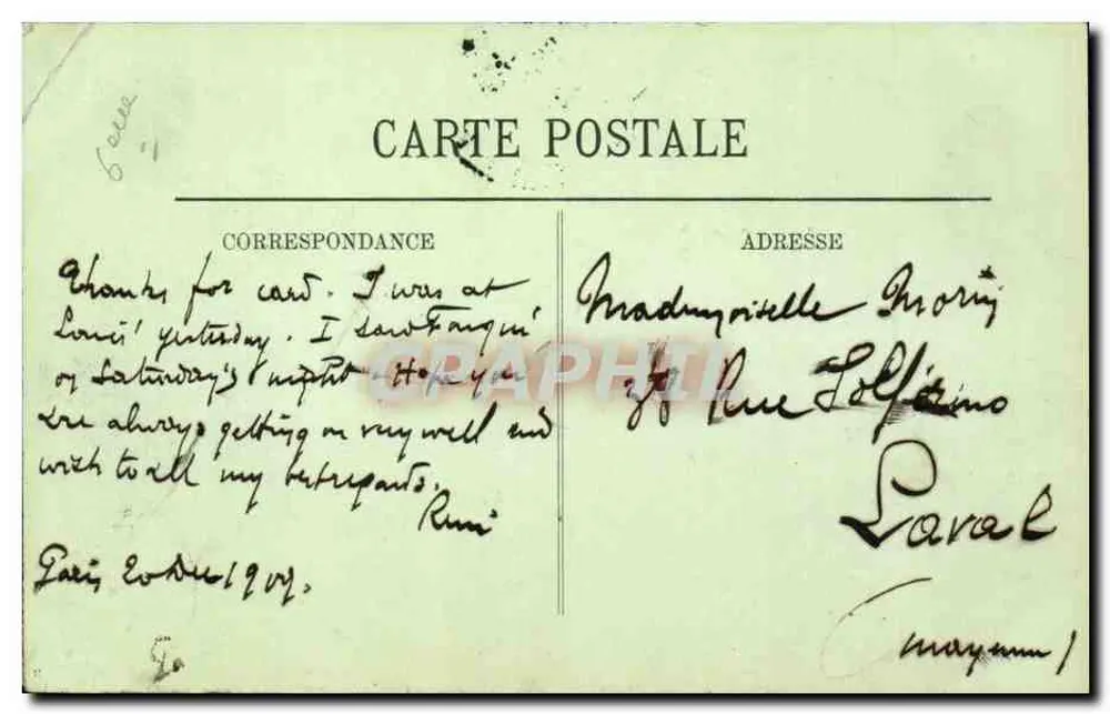 Paris (VIe) — Escola de Medicina Prática — LL. - Verso