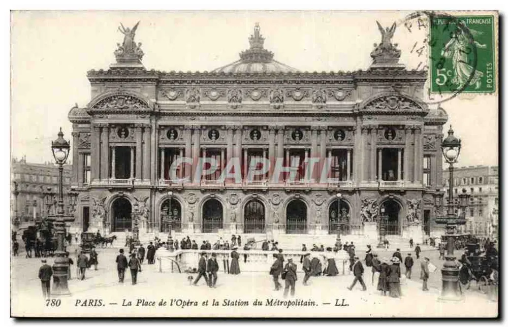 Paris — Die Place de l'Opéra und die Metro-Station — LL. n° 780 - Vorderseite