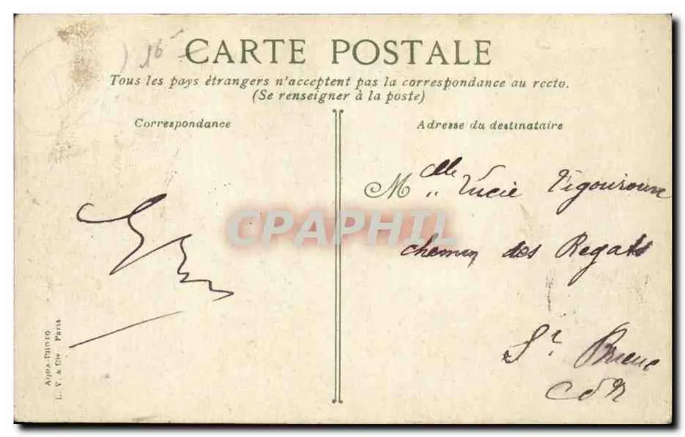 Bois de Boulogne — Die Anlegestelle für den Übergang zur Nordinsel — Verlag V.C. Paris - Rückseite