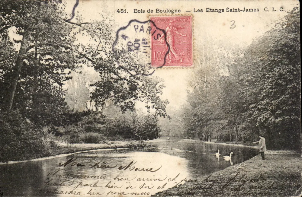Bois de Boulogne — Les Etangs Saint-James — C.L.C. Nr. 481 - Vorderseite