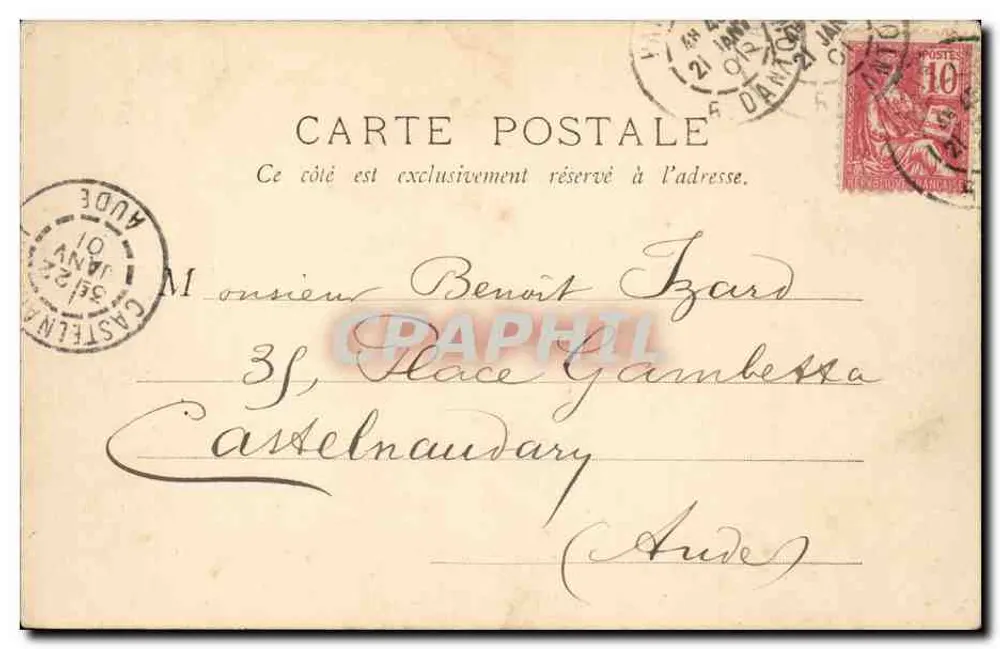 See und Felsen der Buttes-Chaumont — Paris — Verlag Le Fils Paris, Nummer 131 - Rückseite
