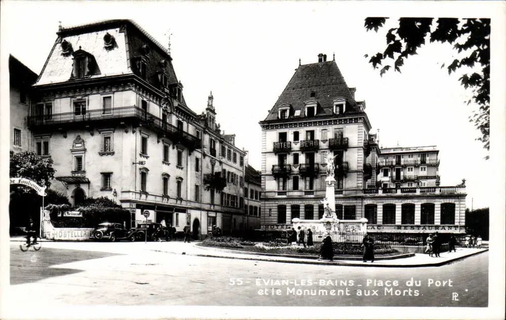 Évian-les-Bains — Place du Port und Denkmal für die Gefallenen — R. Sorel - Vorderseite