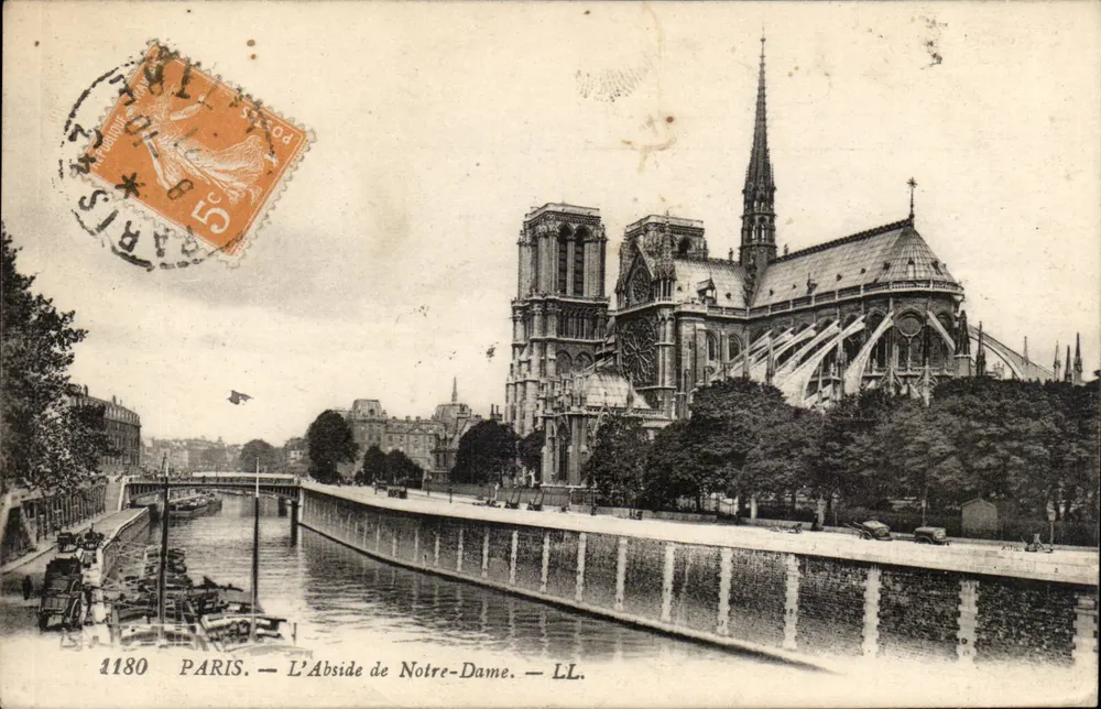 Paris — A Abside da Catedral de Notre-Dame — LL. n°1180 - Frente