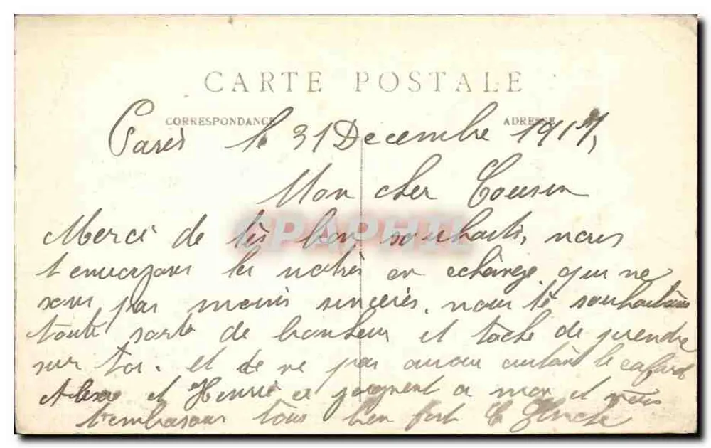 PARIS — Die Seine vom Pont Louis-Philippe — J. H. n°150 - Rückseite