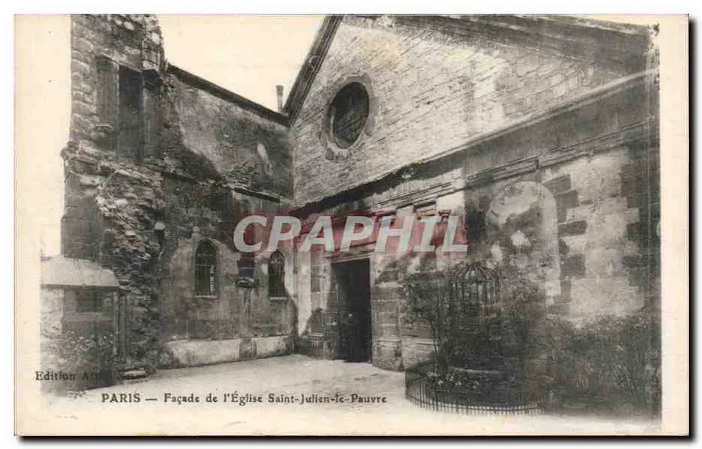 PARIS — Fassade der Kirche Saint-Julien-le-Pauvre — Ausgabe A.C.M. - Vorderseite