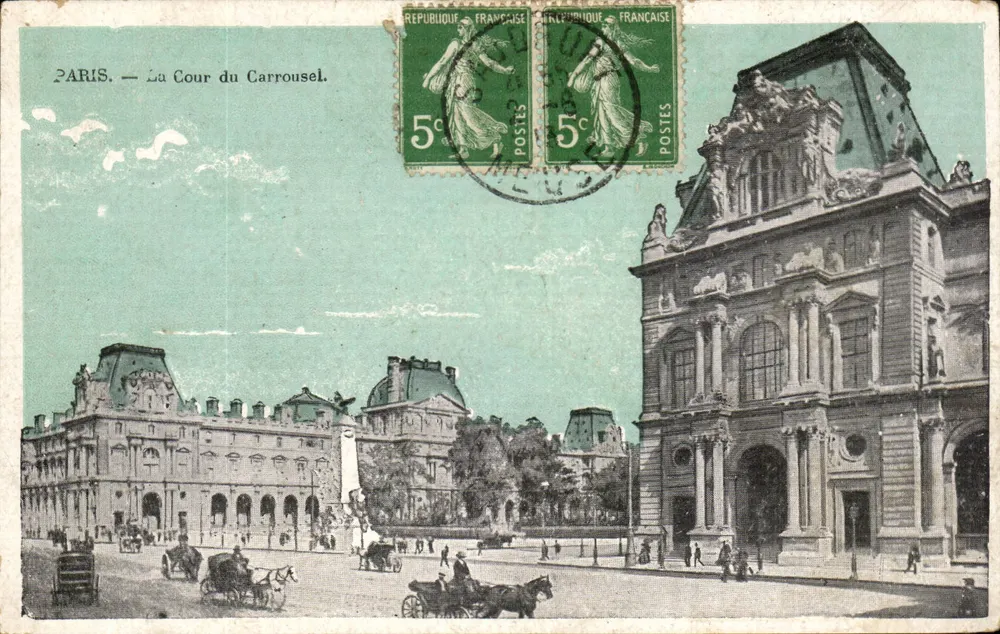 Paris — A Cour do Carrousel — Editor não visível, número de série ilegível - Frente