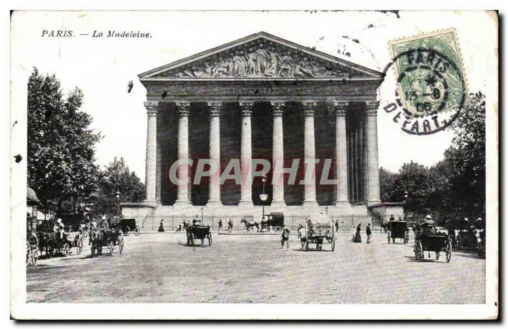 Paris — A Madeleine — Editor não identificado, número de série não visível - Frente