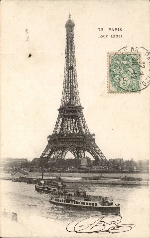 Paris — Torre Eiffel — Editor anônimo, n° 73 - Frente