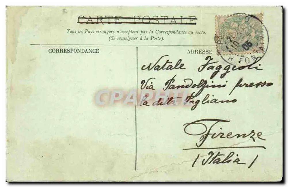 Paris — A Praça da Concórdia — LL. Editor Egidio, n°23 - Verso
