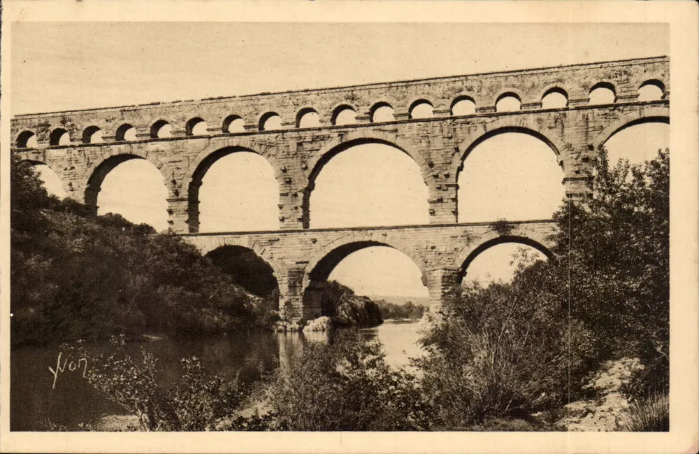 O Ponte do Gard — Arredores de Nîmes (Gard) — Edições d'Art YVON, Paris - Frente