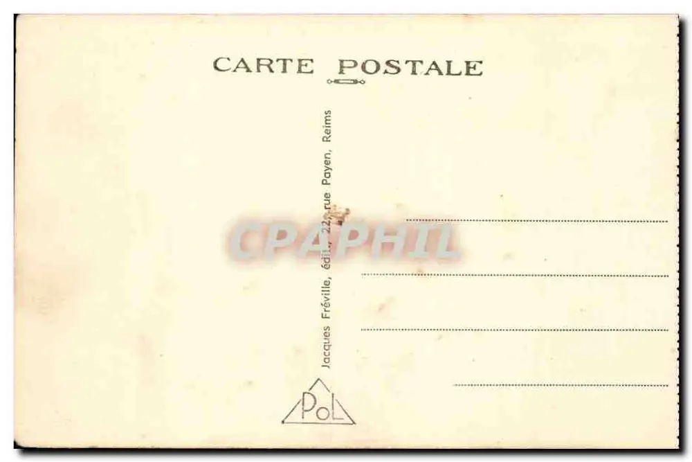 Entrada do Forte de La Pompelle — vista das arcos e escadas — Jacques Fréville, Reims, n° 421 - Verso