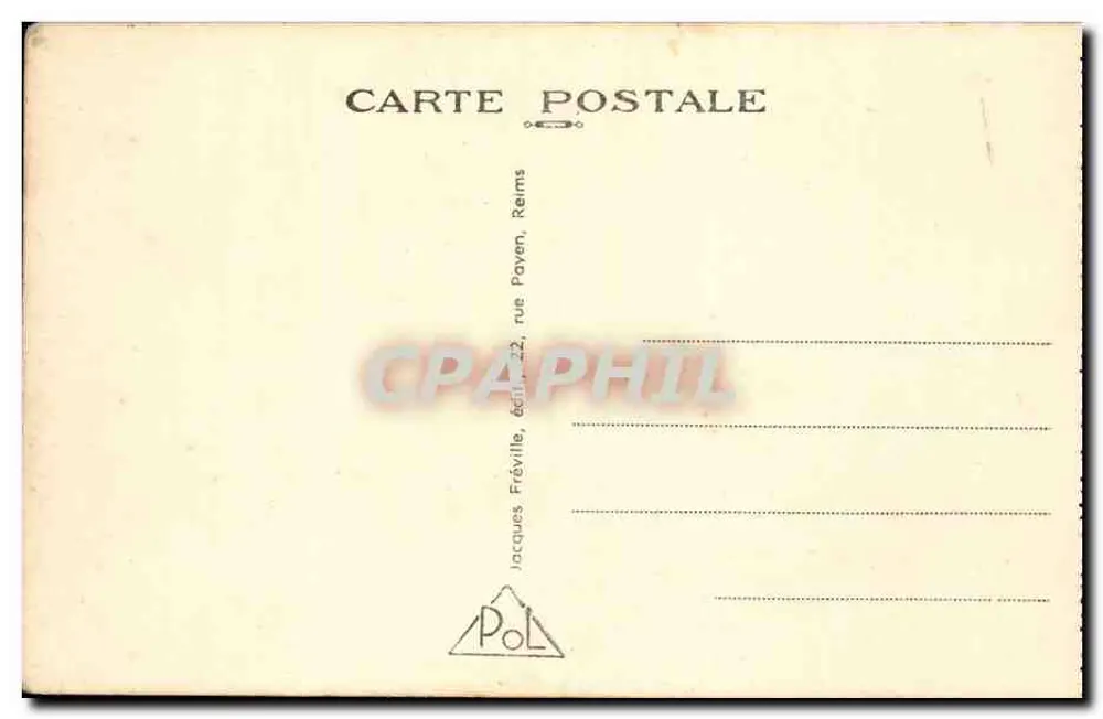 Die Ruinen des Forts La Pompelle — Ansicht der Gewölbe des Brunnens — Jacques Fréville, Verlag, Reims - Rückseite