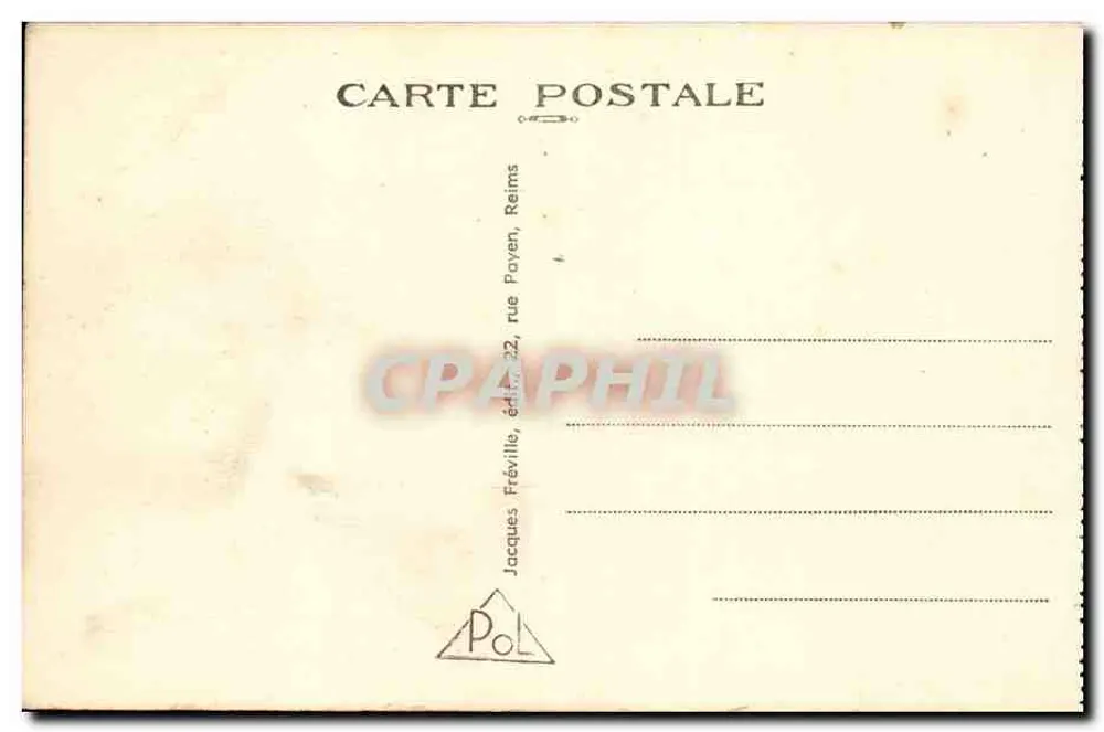 La Pompelle — Uma cour do Forte — Detalhes da destruição causada por um obus em 11 de abril de 1917 — Jacques Fréville, Reims, n°429 - Verso