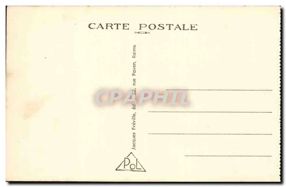 La Pompelle — Panzer am Rand der Châlons Straße — Nr. 47 - Rückseite