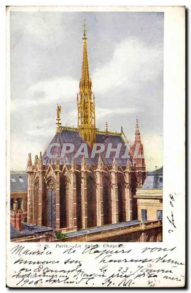 Paris - A Santa Capela — editor anônimo, n° 20 - Frente