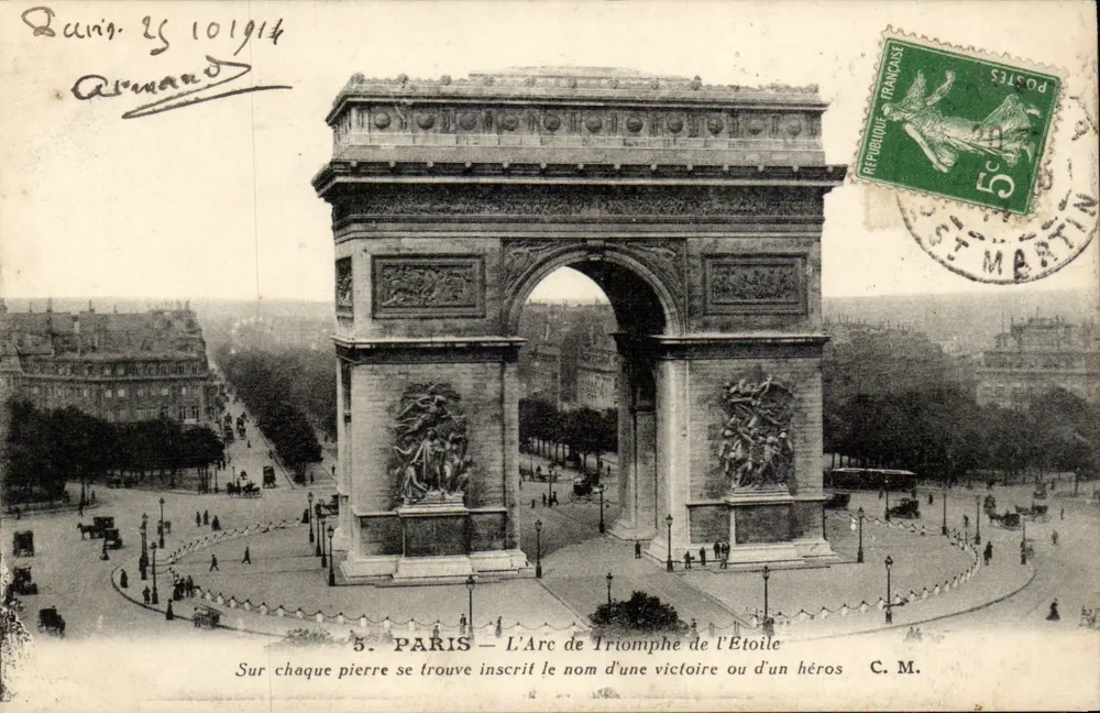 Paris — O Arco da Vitória da Estrela — C.M. n°5 - Frente