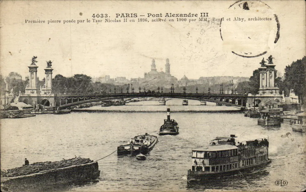 Paris — Ponte Alexandre III — editor EID, n° de série 4033 - Frente