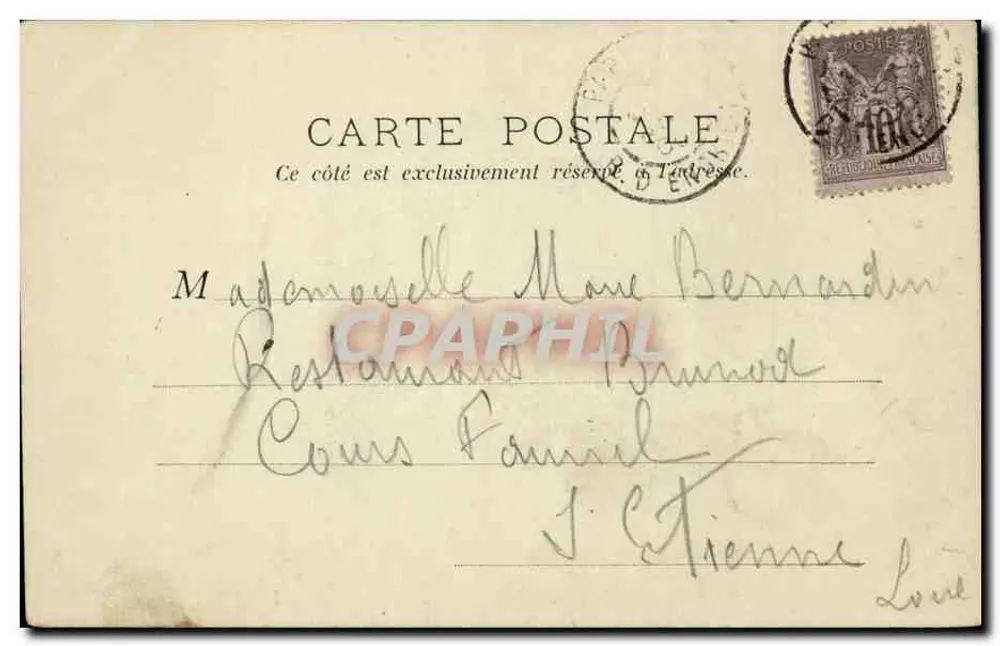 Teatro do Vaudeville — Paris — B.F., Paris, n°99 - Verso