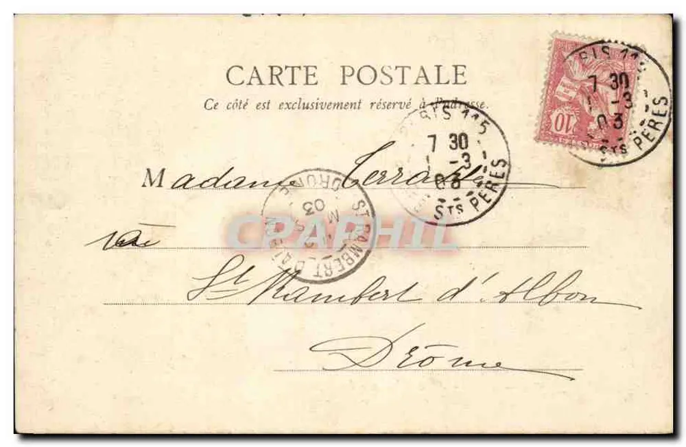 Paris - Parque Monceau — As ruínas no Arpenteur — editor anônimo, n° 84 - Verso
