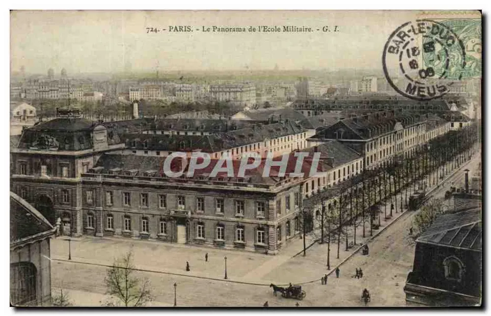 Paris - O Panorama da Escola Militar - G. I. - n°724 - Frente