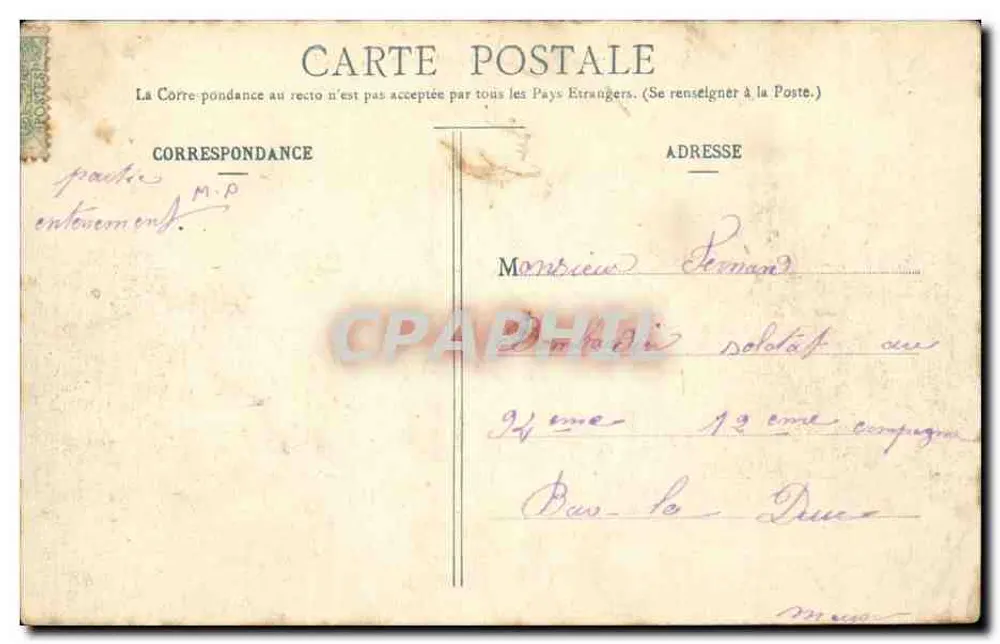Paris - O Panorama da Escola Militar - G. I. - n°724 - Verso