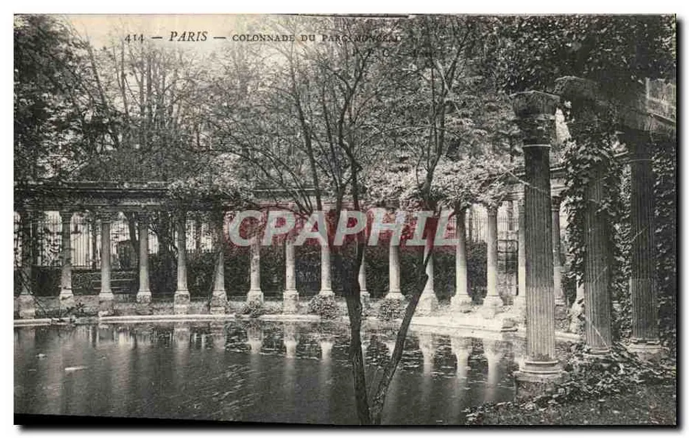 Paris — Colunata do parque Monceau — editor não identificado, n° de série 414 - Frente