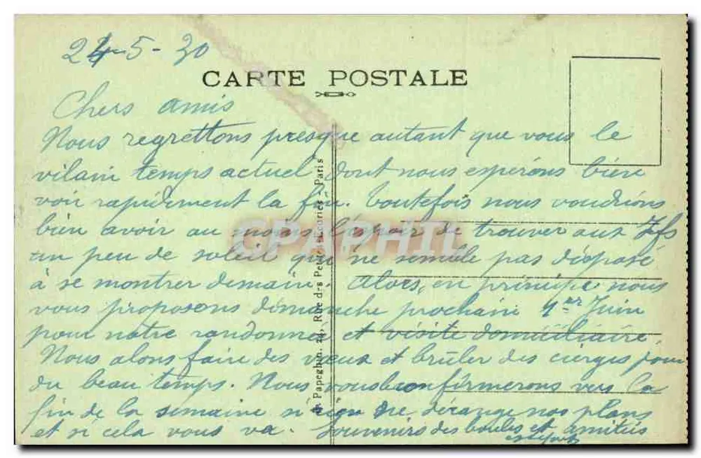 Paris — Das Palais und der Garten des Luxembourg — A.P. — n°235 - Rückseite