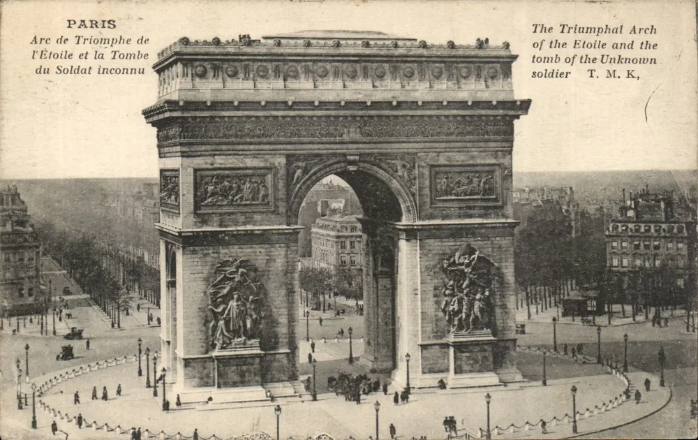 Paris — Triumphbogen und Grab des Unbekannten Soldaten — T. M. K. - Vorderseite