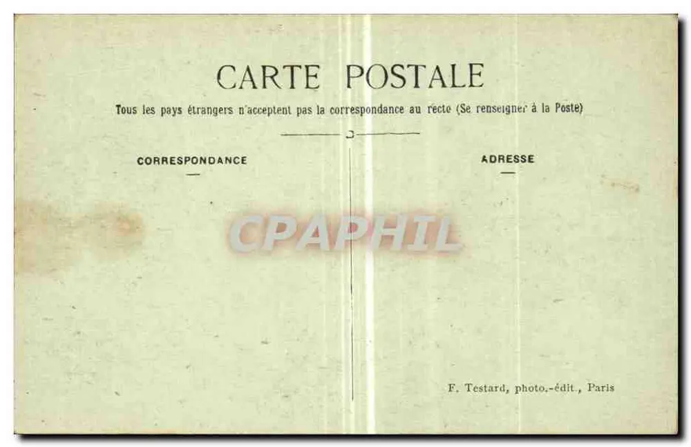 Paris — Arco do Triunfo da Estrela — E. M. n° 5124 - Verso