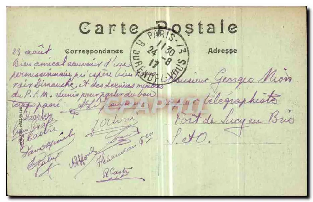 PARIS — A Gare de Lyon — Editor: A. Lévy, n° 130 - Verso
