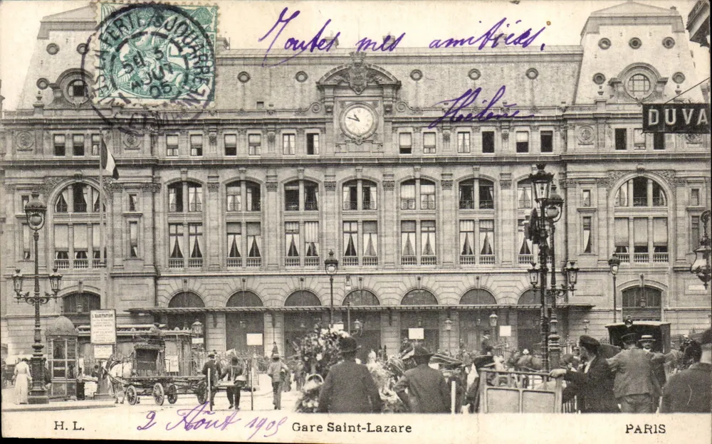 Estação Saint-Lazare — Paris — H.L. editor, número de série não visível - Frente