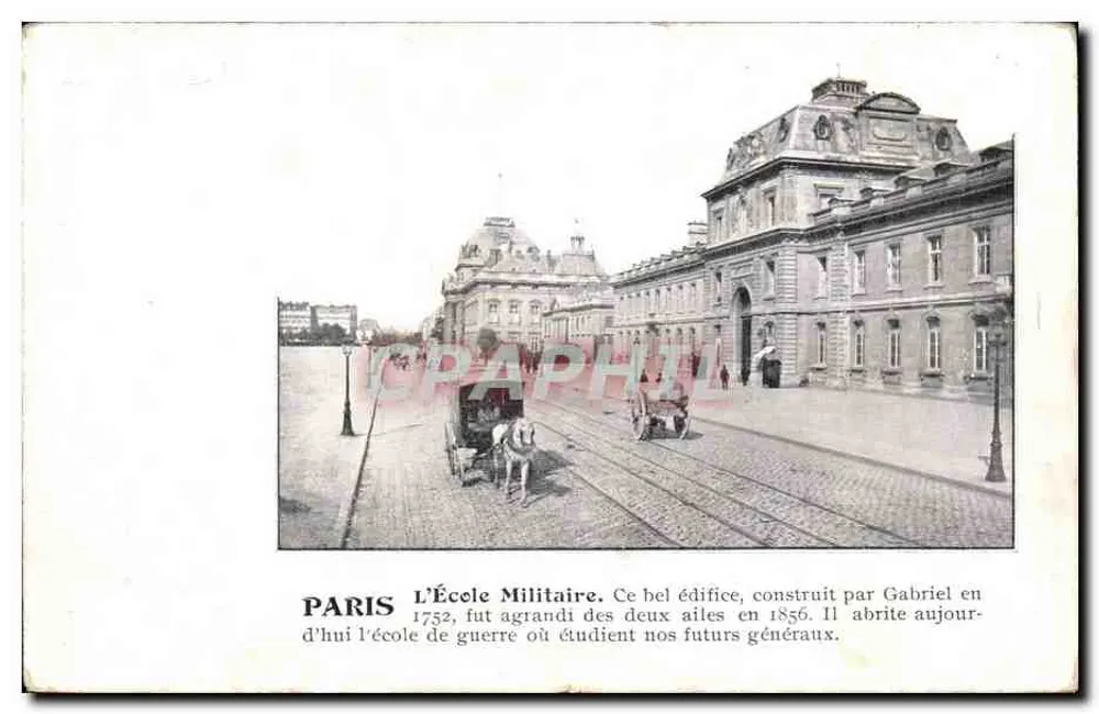 Paris — A Escola Militar — editor não visível - Frente