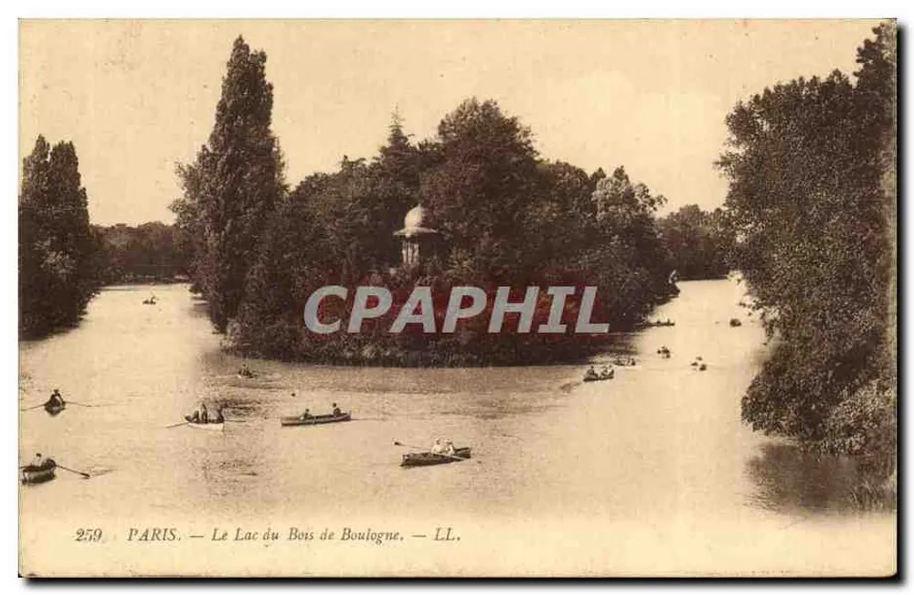 Paris — Ansicht des Sees im Bois de Boulogne — LL. n°259 - Vorderseite