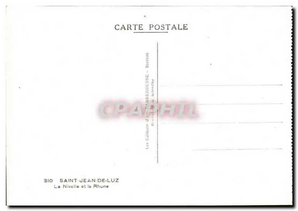 Saint-Jean-de-Luz — La Nivelle und die Rhune — Art Barbenousse Editions - Biarritz - Rückseite