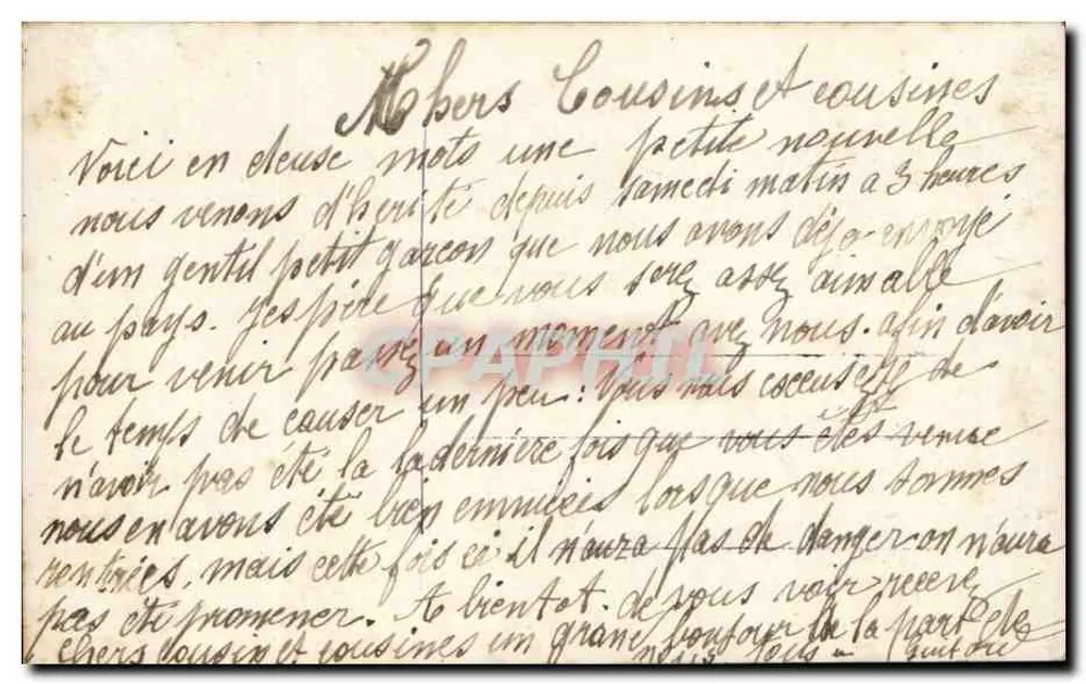 Zwei kleine Mädchen, die Blumen einer alten Dame überreichen — Verleger BPV, n° 47 - Rückseite