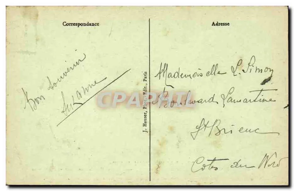 Paris — Hotel de Ville — J. Hauser, Editor, n°35 - Verso