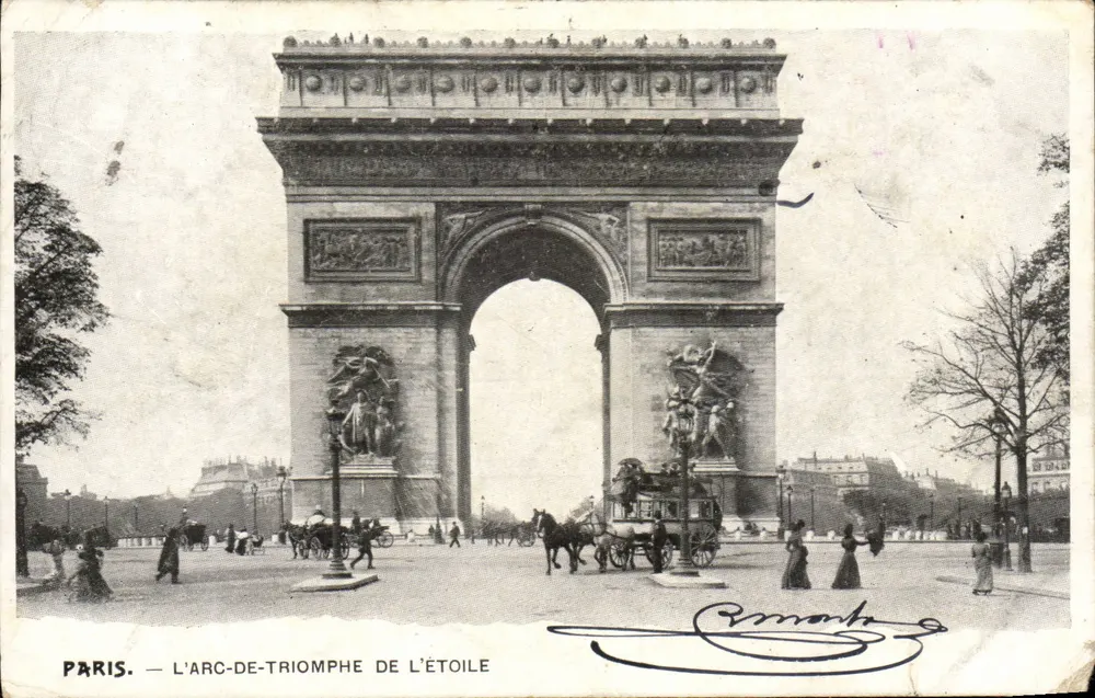 Paris — O Arco do Triunfo da Estrela — editor 'C. Amoros' - Frente