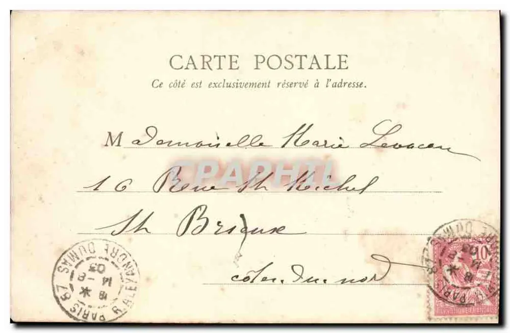 Paris — Palácio dos Belos-Artes — B.F. Paris, n°132 - Verso