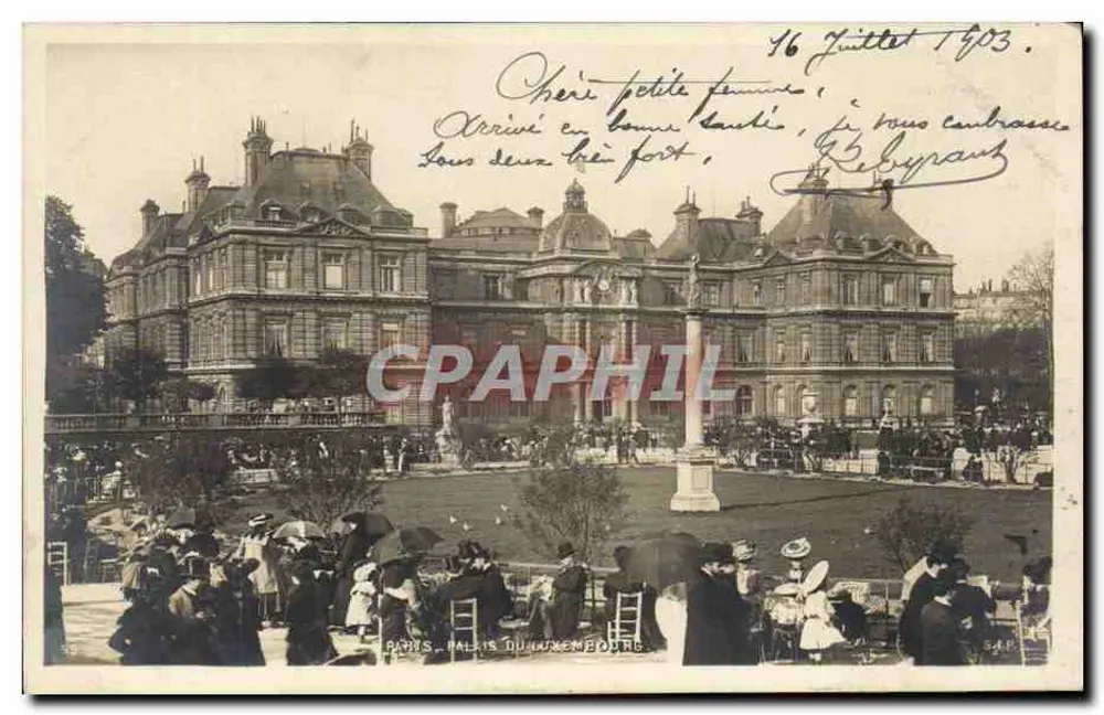 París - Palacio del Luxemburgo — S.A.P. editor - Anverso