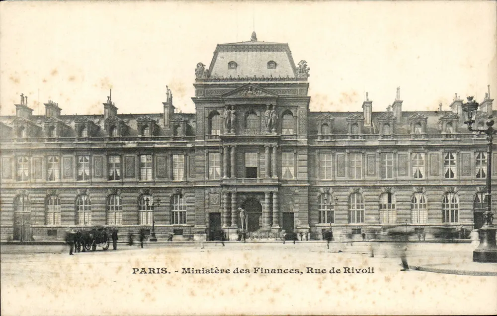 Paris - Ministerium der Finanzen, Rue de Rivoli — unbekannter Verlag - Vorderseite
