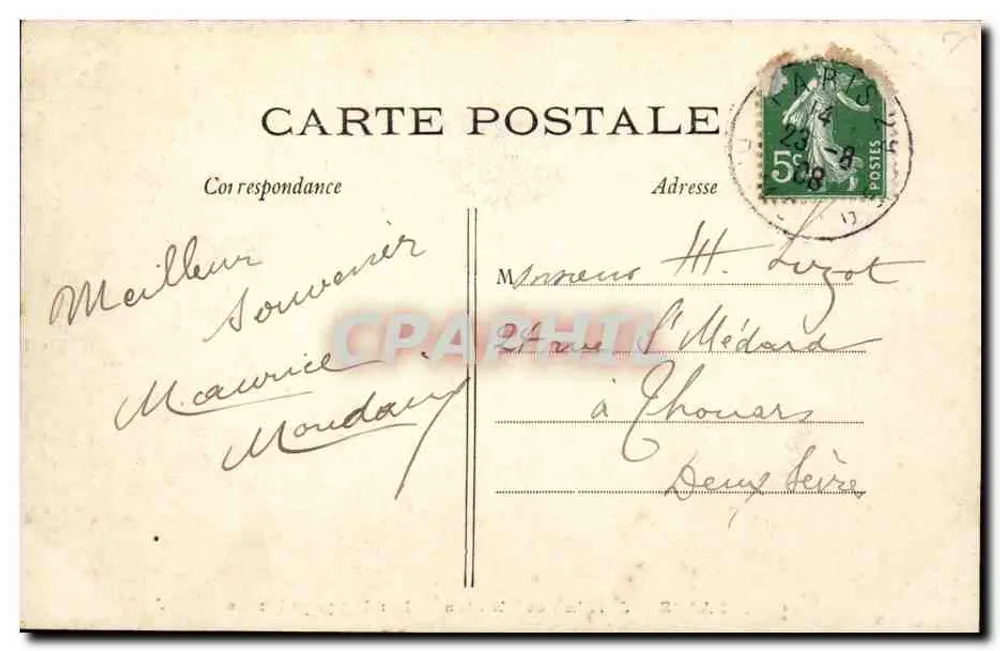 Paris - Jardin des Plantes - Les Hippopotames — J.H. n°647 - Verso