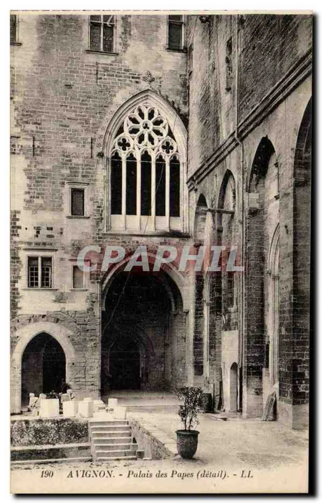 Avignon - Palácio dos Papas (detalhe) — LL. n° 190 - Frente