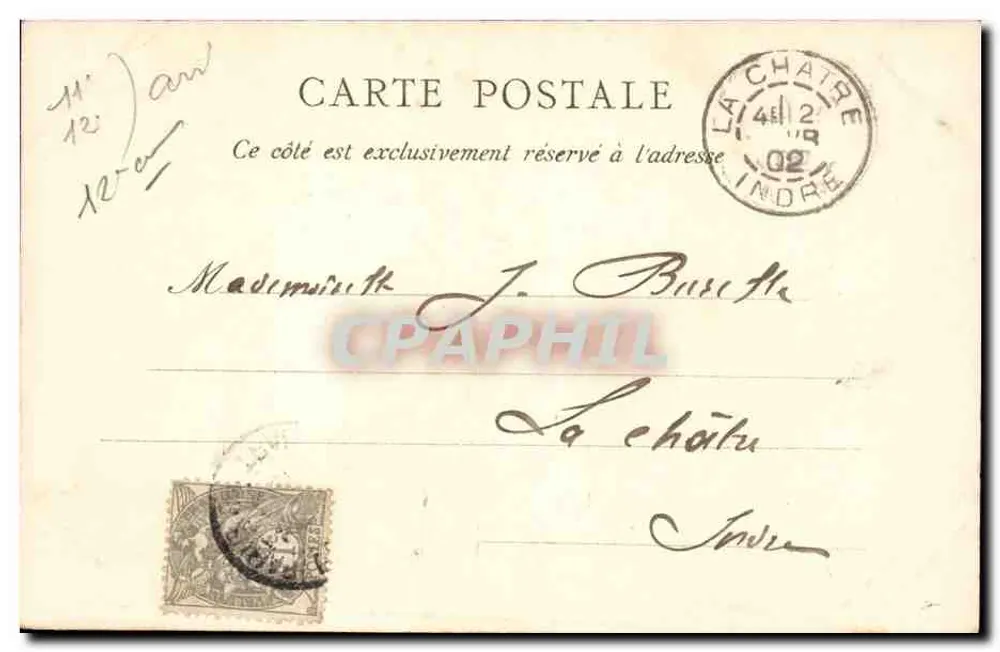 Place de la Bastille — monumentale kolom met vleugelstatue — uitgever J. Mering, n° 110 - Achterkant