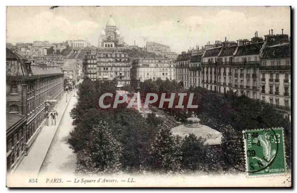 Paris — Der Square d'Anvers — LL. Nr. 854 - Vorderseite