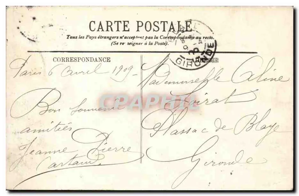 Paris — Der Square d'Anvers — LL. Nr. 854 - Rückseite