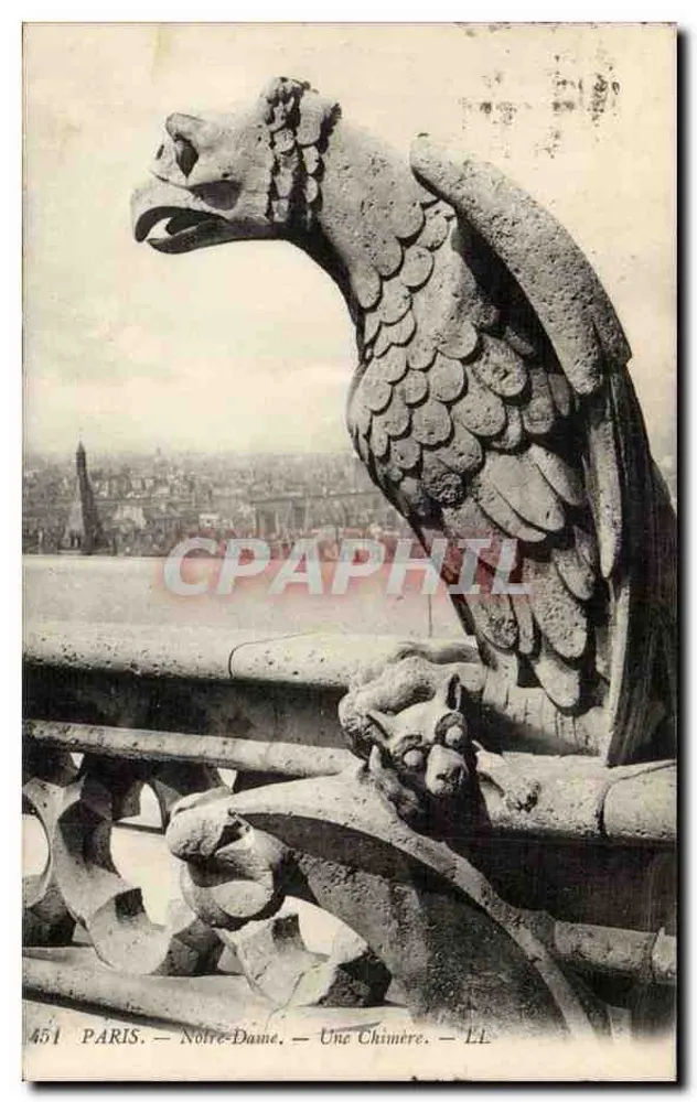 Paris — Notre-Dame — Uma Chimère — Edição L.I. n°451 - Frente