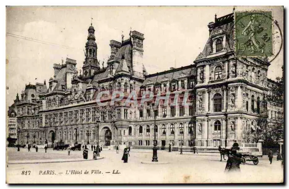 Paris — O Hôtel de Ville — LL. — n° 817 - Frente